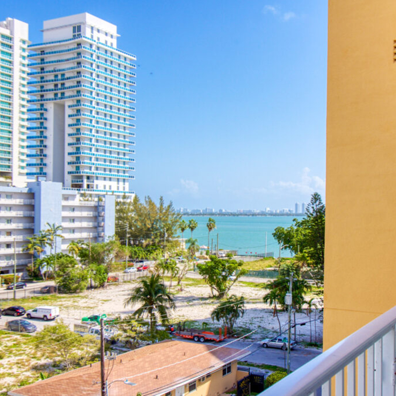 Enjoy the View of Miami Beach through Balcony